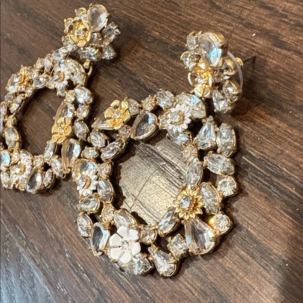 J. Crew Gold and Silver Crystal Earrings - Picture 5 of 8
